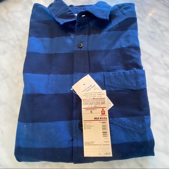 NWT Muji Short Sleeve Button Down - Picture 1 of 3